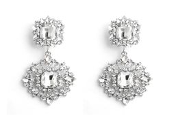 Personalised Fashion Hollowedout Full of Diamond Earrings European and American Simple Popular Lady Pendant Earrings JCC1038267475
