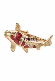 Yoursfs Fashion Apparel 18K Gold Plated Koi Tie Clip Man Anniversary Christmas Gift Business Clothing Shirt Accessories5845521