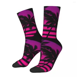 Men's Socks Funny Crazy Sock For Men Miami Wave Hip Hop Vintage Tree Happy Quality Pattern Printed Boys Crew Novelty Gift