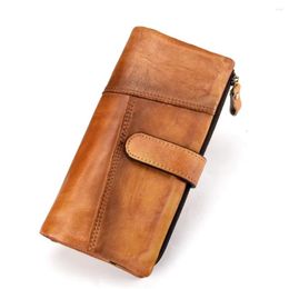 Wallets Men Women Cow Leather Cellphone Long Purse Clutches Real Genuine Hasp Coin Money Bag Wholesale Discounts