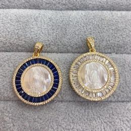 Pendant Necklaces Round Virgin Guadalupe Necklace Accessories Fashion DIY Jewellery