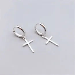 Stud Earrings 925 Silver Needle Cross For Women Girls Cute Elegant Party Jewelry Eh1192