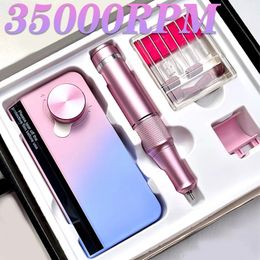 35000RPM Rechargeable Nail Drill Manicure Machine With Pause Mode Nail Salon Equipment Nail Gel Cutting Remove Nail Sander 240123