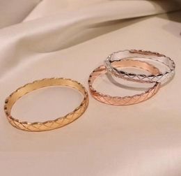 Top Geometric Crush Bangle Yellow Gold No Zircon Stone Cross Lozenge Cuff Bracelet Women Wedding Brand Jewellery NDtU1366501