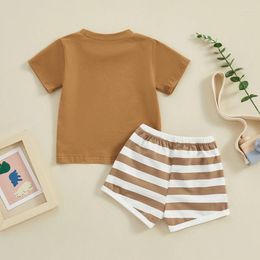 Clothing Sets Baby Boys Girls Summer Outfits Short Sleeve Letter Print Tops Shorts Cute 2Pcs Set Toddler Clothes