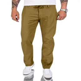 Men's Pants Men Spring And Summer Pant Casual All Solid Color Painting Cotton Loose Gift Sock Outdoor Apparel Pole Sweat Mens