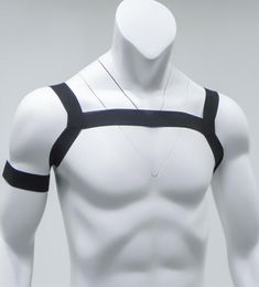 Mens Lingrie Adjustable Male Sexy Costumes Body Chest Harness Belt Gay Bondage Elastic Shoulder Muscle Support Brace Night Perform2036096