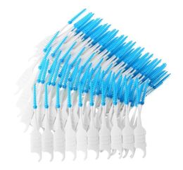 200Pcs Box Disposable Dental Floss Interdental Brush Soft Silicone Teeth Stick Toothpicks Tooth Pick Oral Care Brush Clean263k9078019