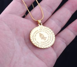 Europe and America style gold round shape religion necklace Jewellery for woman or man6456667