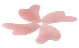 Natural Rose Quartz Gua Sha Board Pink Jade Stone Body Facial Eye Scraping Plate Acupuncture Massage Relaxation Health Care7627369