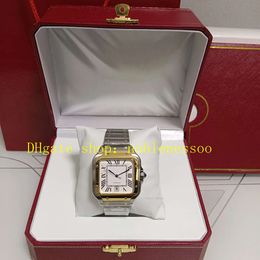 2 Colour Mens with Box Papers Watch Real Photo Men's W2SA0009 Automatic Roman Dial Yellow Gold Two Tone Steel Men Bracelet WSSA0018 Mechanical Watches