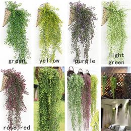 Decorative Flowers Artificial Hanging Plant Ivy Garland Plants Vine Fake Foliage Flower Wisteria Home Gardon Decor