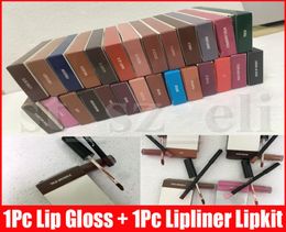 New Makeup Edition Lip Kit Matte Liquid Lipstick Lip Liner Pencil Lip Gloss Kit 1set1pc lipgloss1pc lipliner5799500