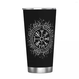 Tumblers Viking Yggdrasil Runes Uhtred Tumbler Vacuum Insulated Coffee Cups With Lid Straw Smoothie Tea Mug Spill Proof