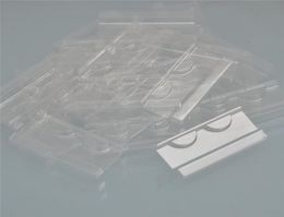 whole 50100pack clear white lash trays plastic mink lashes holder eyelash tray for eyelash packaging box round square case 8824824