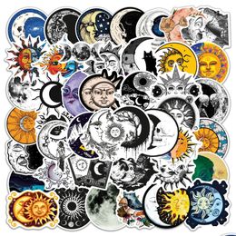 Car Stickers 50Pcs Cool Witch Moon Gothic Cartoon Aesthetic Art Decals Scrapbook Laptop Guitar Phone Iti Sticker Kids Toy Drop Deliv Dhhkm