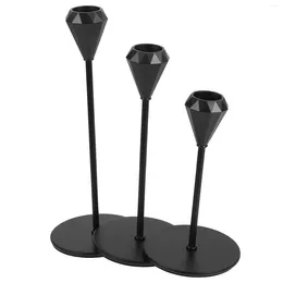 Candle Holders 3 Pcs Tall Candlestick Stand Holder Centrepiece Diamond Decor Fall To The Ground