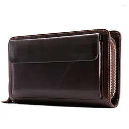 Wallets Luufan Clutch Male Genuine Leather Men's Wallet Purse For Men Coin/Phone Long Cards Money Bags ZM9069B