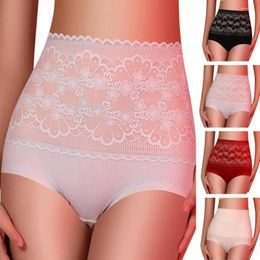 Women's Panties 1Pc Thermal Women Shaping High Waist Tummy Control Nylon Lady Brief Soft Stretchy Anti-septic Breathable Yoga Underpants