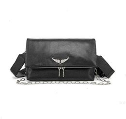 Evening Bags New Zadig Voltaire Designer tote bags Genuine Leather Wing Chain Bag Women Crossbody Business Simple Casual Fashion Outdo