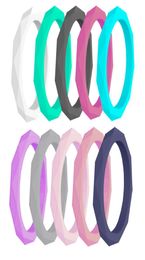 Low MOQ 10 pack Silicone Wedding Bands for Women Diamond Pattern 2019 whole9846199