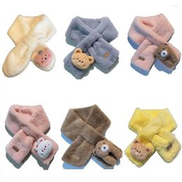 Scarves Cartoon Children's Scarf Autumn And Winter Plush Warm Baby Cute Cold-Proof Collar Thick