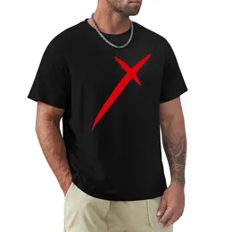 Men's Polos A Red X T-shirt Tops Plus Sizes Mens T Shirts