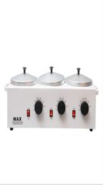 6pcs Triple Pot Wax Warmer Electric Hair Removal Waxing Machine Hands Feet Paraffin Therapy Depilatory Salon Beauty Tool4099918