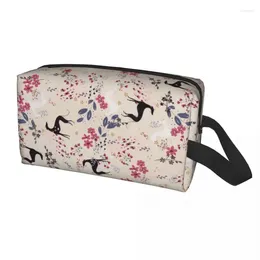 Cosmetic Bags Travel Sighthound Flower Love Toiletry Bag Fashion Greyhound Whippet Dog Makeup Organiser Beauty Storage Dopp Kit Box