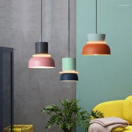 Pendant Lamps Modern Lights Led Nordic Suspension Lamp Bedside Living Bedroom Study Bar Dining Room Macaron Decor Lighting Fixture