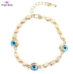 Fashionable Men and Women 18K Gold Evil Eye Jewellery Bracelet Islamic Muslim Daily Gathering Events Jewellery Accessories Gifts Unfad5037564