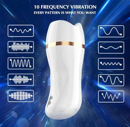 Massage Male Masturbation Cup Automatic Clip Suction Penis Trainer Heating Simulation Vagina Anus Real Female Voice Blowjob Sex To8023829