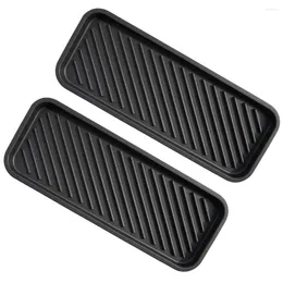 Table Mats 2 Pcs Earring Rack Silicone Drying Mat Dishes Bathroom Soap Holder Sink Tray Silica Gel Kitchen