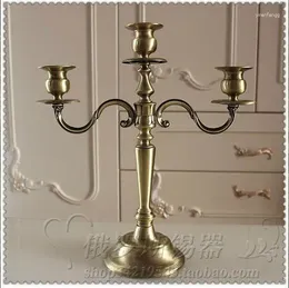 Candle Holders Europe Antique 3/5 Lights Bronze Tabletop Candlestick For Centre De Table ZT082