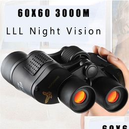 Telescopes 60X60 3000M Hd Professional Hunting Binocars Telescope Night Vision For Hiking Travel Field Work Forestry Fire Protection Dhjsn