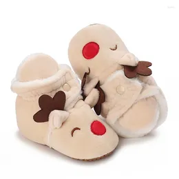 Boots Christmas Winter Baby Toddler Fashion Cartoon Reindeer Snow Born Soft Sole Infant Girls Boys Shoes