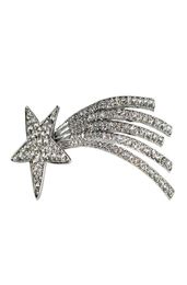 Crystal Rhinestone Meteor Wishing Brooch Pin Metal Shooting Star Brooch Pin Women Costume Fashion Jewelry Accessory Gift7222796