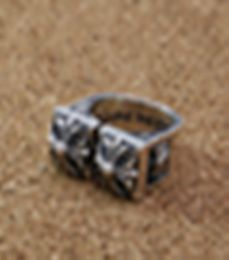925 sterling silver crosses adjustable band rings American European high quality antique punk gothic designer Luxury jewelry4984221
