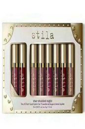 Starstudded Eight Stay All Days Liquid Lipstick Brand 8pcs Box Long Lasting Creamy Shimmer Liquid Lip Gloss Lipgloss DHL 1534810