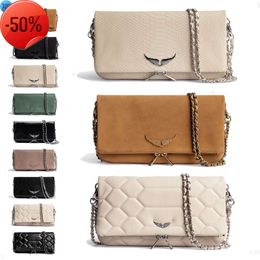 Swing Your Wings Genuine Leather Clutch Bag Cross Body Zadig Voltaire Wallet Shoulder Bags Womens Tote Pochette Rock hand bag Luxury City mens