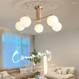 Chandeliers Japanese Style Log All Copper Living Room Chandelier Retro Restaurant Bedroom Study Medieval Magic Bean Lamp