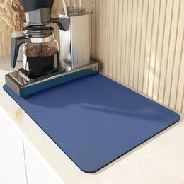 Table Mats Coffee Maker Mat Dish Drying Super Absorbent Kitchen Countertop For Dinnerware Coffer Anti-slip Foldable