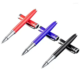 Metal Ballpoint Pen Gel Ink 0.5mm Point Black Red Blue For Shell Smooth Writ Dropship