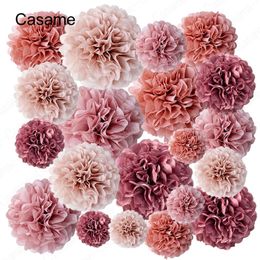 Set Hanging Flower Pompom Tissue Paper Pom Poms for Weddings and Other Occasions Party Birthday Colourful Decoration Lantern 240127