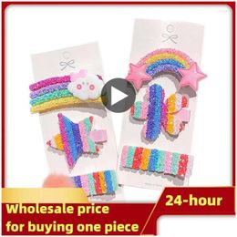 Hair Accessories 3-Children Cute Colour Hairclip Colorf Rainbow Clip Fashion Baby Girl Hairpin Drop Tslm1 Delivery Kids Maternity Otdhs