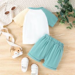 Clothing Sets Toddler Baby Boy Summer Outfit Aunties Ie Short Sleeve T-shirt Tops Basic Jogger Shorts 2Pcs Clothes Set