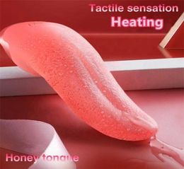 Sex Toy Massager New Design Tongue Licking Heating g Spot Massager Clitoral Vibrator Clit Toys for Women Masturbator Shop Adults3715226