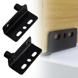 Bath Accessory Set Hiddens Hinge CT Corner Black Doubles Round Head Plastics Magnetics Doors Drawer Cabinet Catchs Invisible Door Pivot