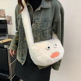 Evening Bags Ugly Cute Bag Funny Sausage Mouth Shoulder Japanese Plush Dumpling Winter Crossbody Women's Handbag