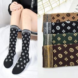 Women Socks 2024 Street Fashion Modern And Men Cotton INS Students Girls Middle Tubes